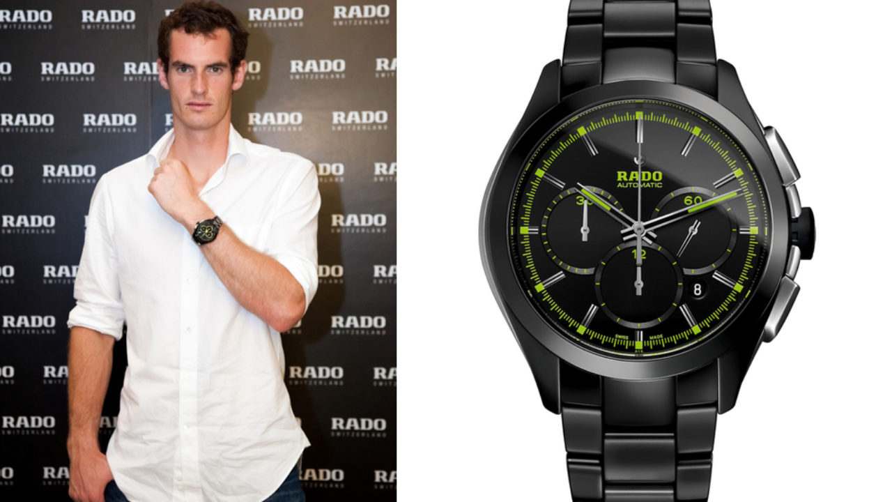 Andy Murray Sports the New Rado Hyperchrome Court Collection Green
