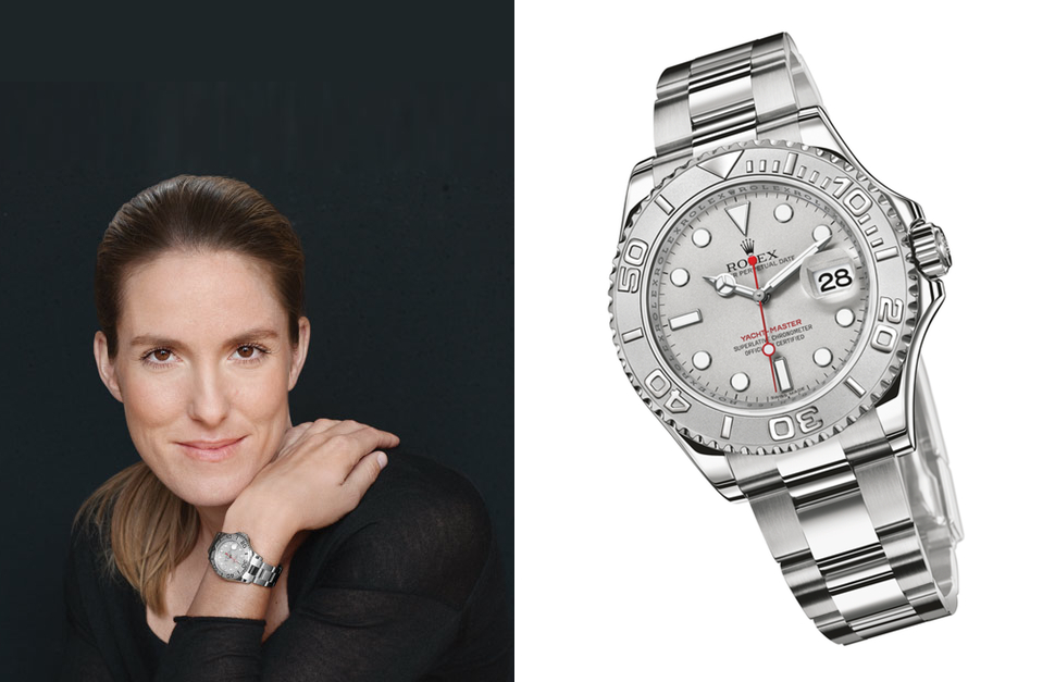 Justine Henin and her Rolex Yachtmaster 